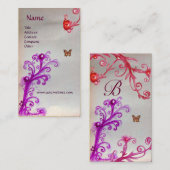 キラキラの蝶3モノグラム 名刺 (正面/裏面)