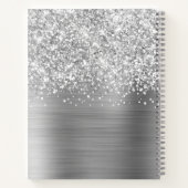 キラキラの銀釉スケッチブック名 ノートブック (裏面)