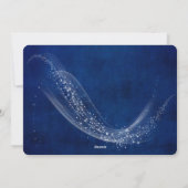 キラキラの青い背景のフォトカード シーズンカード (裏面)