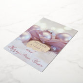 キラキラエレガント輝くクリスマスボール 箔シーズンカード (回転した状態)