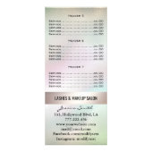 キラキラエレガント輝くメイクアップの目ホログラフィック ラックカード (裏面)