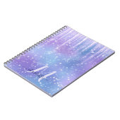 キラキラエレガント輝く紫の輝き ノートブック (左側)