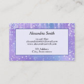 キラキラエレガント輝く紫の輝き 名刺 (裏面)