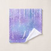 キラキラエレガント輝く紫 バスタオルセット (ウォッシュタオル)