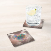 *~* キラキラオパールハートエンジェルウィングス AP78 スクエアペーパーコースター (インサイチュ)