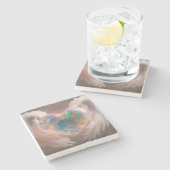 *～* キラキラオパールハートエンジェルウィングス AP78 ストーンコースター (横)