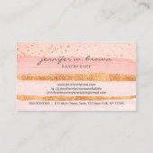 キラキラオレンジの花柄ケーキ エレガントなパン屋さん 名刺 (裏面)