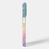 キラキラカラフル輝くインク大理石テクスチャモノグラム Case-Mate iPhoneケース (裏面 / 右)