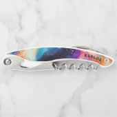 キラキラカラフル輝くテクスチャの背景 ソムリエナイフ (正面)