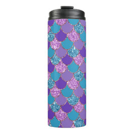 キラキラカラフル輝くマーメイドはかりで測パターン タンブラー