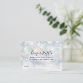 キラキラキラキラおむつラッフル冬の赤ちゃんシャワー エンクロージャーカード (スタンド正面)