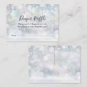 キラキラキラキラおむつラッフル冬の赤ちゃんシャワー エンクロージャーカード (正面/裏面)