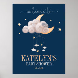 キラキラキラキラキラ小さな星ウェルカムサイン ポスター