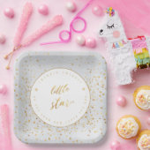 キラキラキラキラキラ小男女兼用星 ペーパープレート (パーティー)