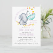 キラキラキラキラキラ象薄紫性リビール 招待状 (スタンド正面)