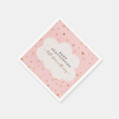 キラキラキラキラ小さな星の女の子ベビーシャワー スタンダードカクテルナプキン (角)