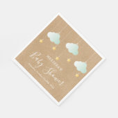 キラキラキラキラ小さな星の赤ちゃんシャワー素朴 スタンダードランチョンナプキン (角)