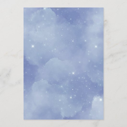 キラキラキラキラ小さな星の赤ちゃんシャワー アドバイスカード (裏面)