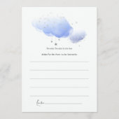 キラキラキラキラ小さな星の赤ちゃんシャワー アドバイスカード (正面)