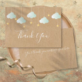 キラキラキラキラ小さな星の赤ちゃんシャワー サンキューカード