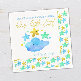 キラキラキラキラ小さな星の赤ちゃんシャワー スタンダードカクテルナプキン