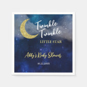 キラキラキラキラ小さな星の赤ちゃんシャワー スタンダードカクテルナプキン (正面)