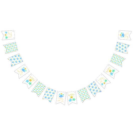 キラキラキラキラ小さな星の赤ちゃんシャワー バンティングフラッグ (全)