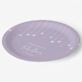 キラキラキラキラ小さな星の赤ちゃんシャワー ペーパープレート (アングル)