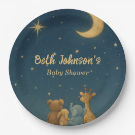 キラキラキラキラ小さな星の赤ちゃんシャワー ペーパープレート