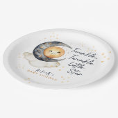 キラキラキラキラ小さな星の赤ちゃんシャワー ペーパープレート (アングル)