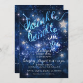 キラキラキラキラ小さな星の赤ちゃんシャワー 招待状 (正面/裏面)