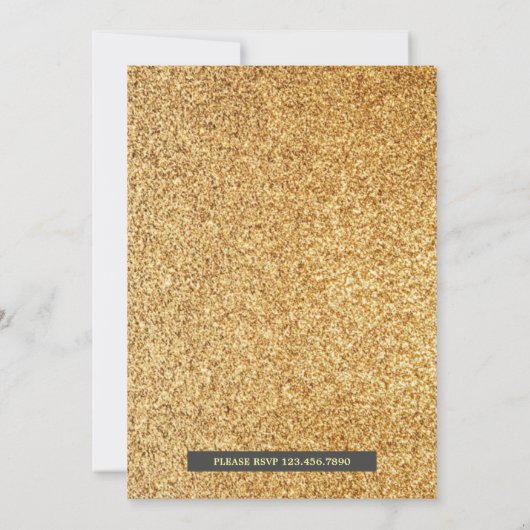 キラキラキラキラ小さな星の赤ちゃんシャワー 招待状 (裏面)