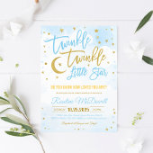 キラキラキラキラ小さな星の赤ちゃんシャワー 招待状