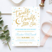 キラキラキラキラ小さな星の赤ちゃんシャワー 招待状