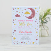 キラキラキラキラ小さな星の赤ちゃんシャワー 招待状 (スタンド正面)