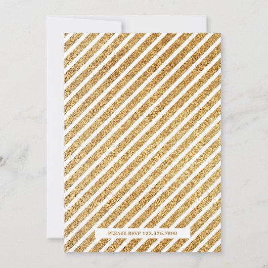 キラキラキラキラ小さな星の赤ちゃんシャワー 招待状 (裏面)