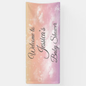 キラキラキラキラ小さな星の赤ちゃんシャワー 横断幕 (縦)