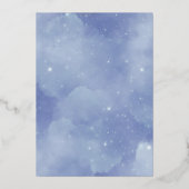 キラキラキラキラ小さな星の赤ちゃんシャワー 箔招待状 (裏面)