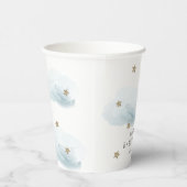 キラキラキラキラ小さな星ブルーベビーシャワー 紙コップ (右)