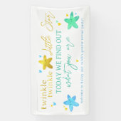 キラキラキラ小さな星のジェンダーがバナーを明らかにする 横断幕 (縦)