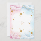 キラキラキラ小さな星のジェンダーが明らかにする 招待状 (裏面)