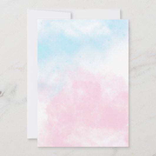 キラキラキラ小さな星のジェンダーが明らかにする 招待状 (裏面)