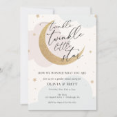 キラキラキラ小さな星のジェンダーが明らかにする 招待状 (正面)