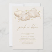 キラキラキラ小さな星のジェンダーが明らかにする 招待状 (正面)