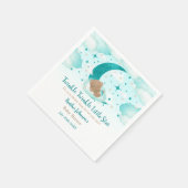 キラキラキラ小さな星クマ赤ちゃんシャワー スタンダードカクテルナプキン (角)