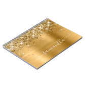 キラキラゴールドホイル モダン ガーリー シグネチャー ノートブック (左側)