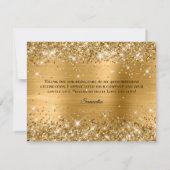 キラキラゴールドホイル 40歳の誕生日 サンキューカード (裏面)