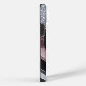キラキラシルバー グリッター iPhone カーケース iPhoneケース (右側面)