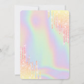 キラキラドリップスドレス ホログラフィック キンセアニエラ 招待状 (裏面)