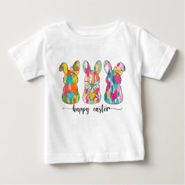 キラキラハッピーイースターバニー ベビーTシャツ